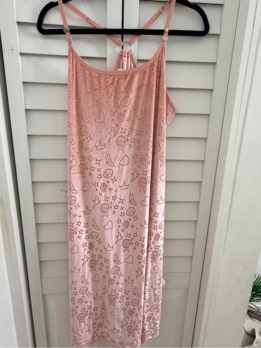 Disney Blush Pink Embossed Pattern Slip Chemise